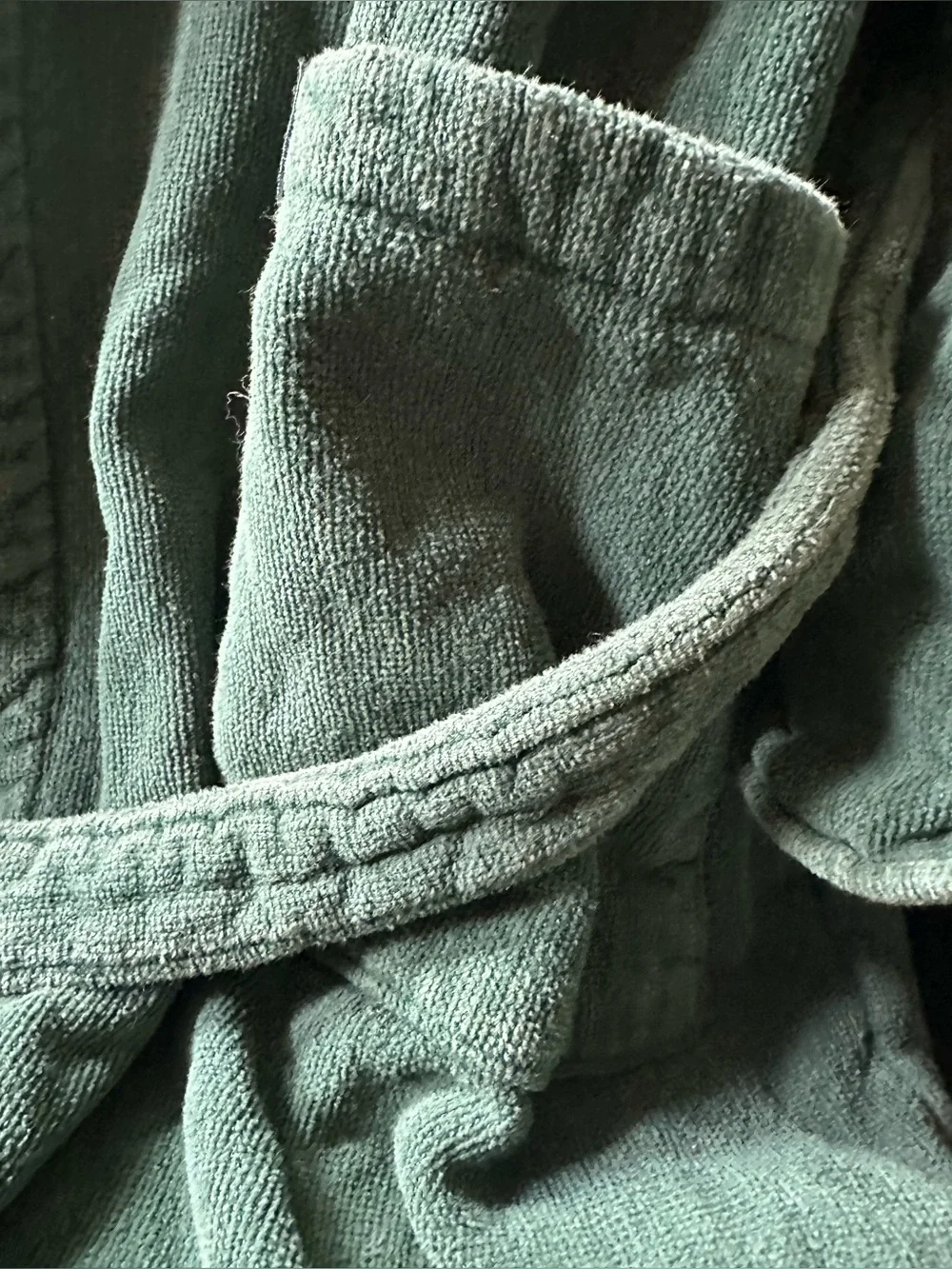 VINTAGE• Charter Club • forest green • 100% cotton • long spa bath robe • turkey
